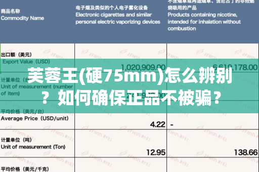 芙蓉王(硬75mm)怎么辨别？如何确保正品不被骗？